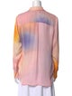 A.L.C. Silk Tie-Dye Print Button-Up Top