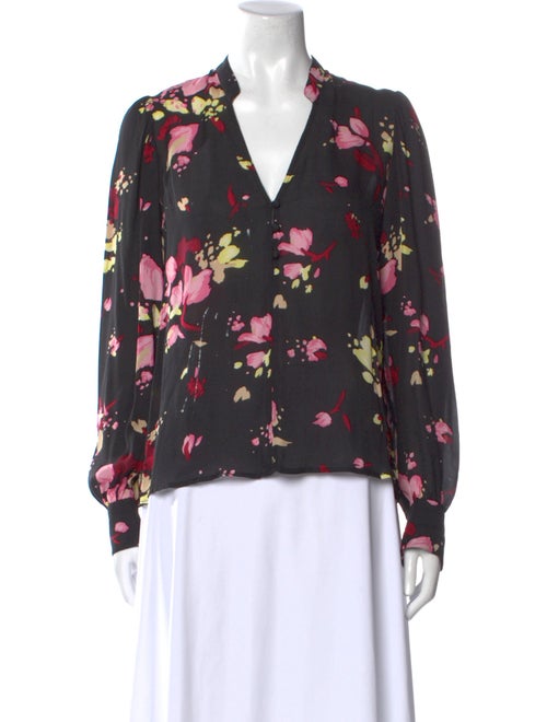 A.L.C. Silk Floral Print Blouse
