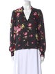 A.L.C. Silk Floral Print Blouse
