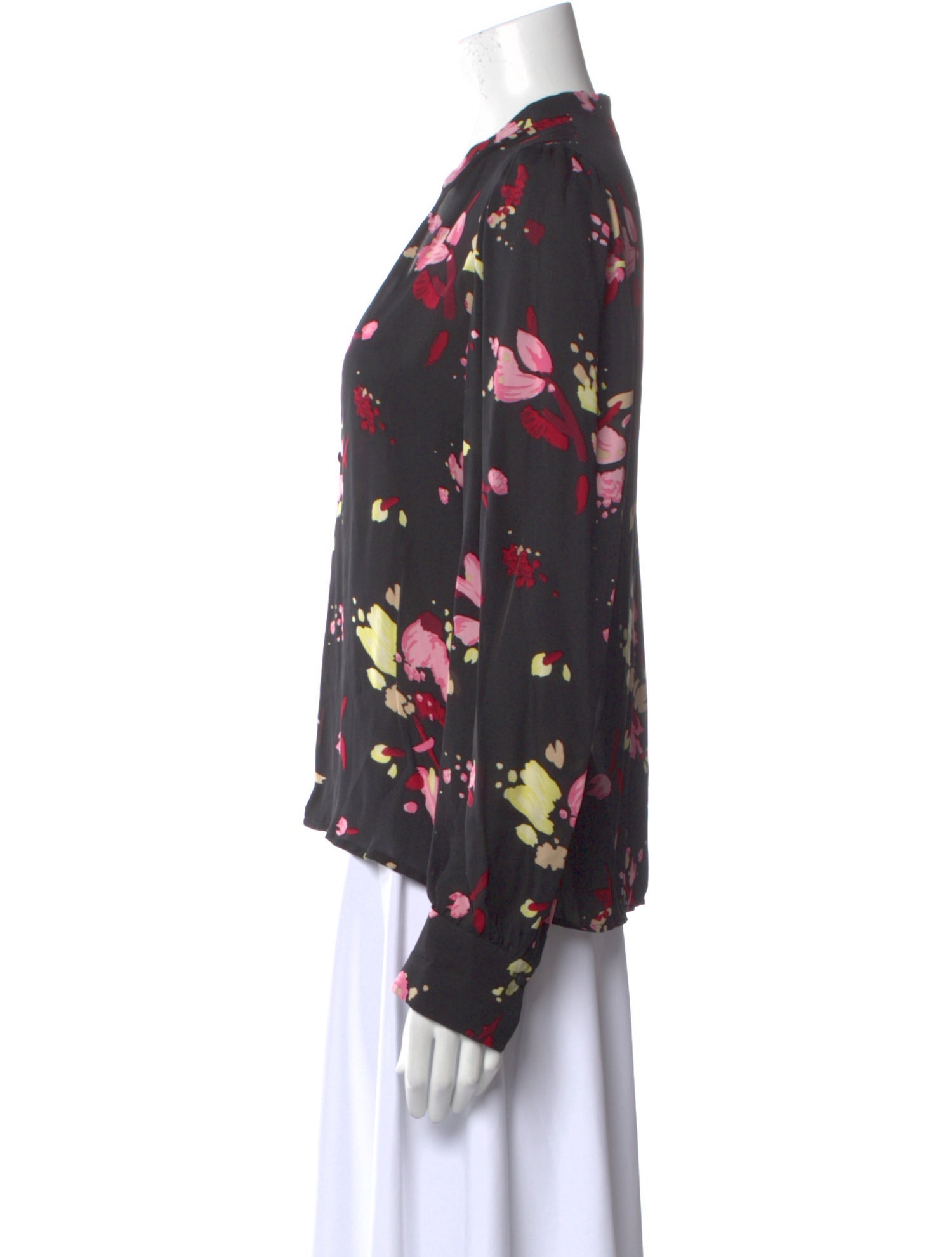 A.L.C. Silk Floral Print Blouse