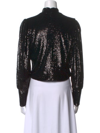 A.L.C. Mock Neck Long Sleeve Crop Top