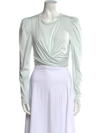 A.L.C. Cowl Neck Long Sleeve Crop Top