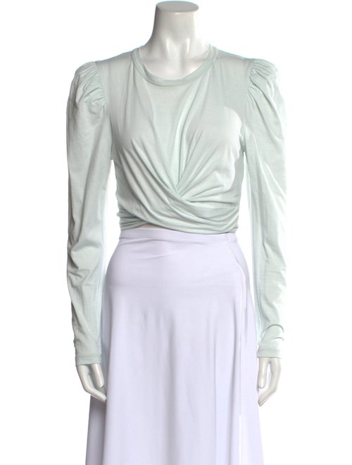 A.L.C. Cowl Neck Long Sleeve Crop Top