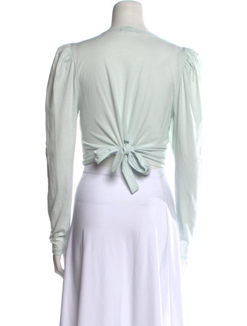 A.L.C. Cowl Neck Long Sleeve Crop Top