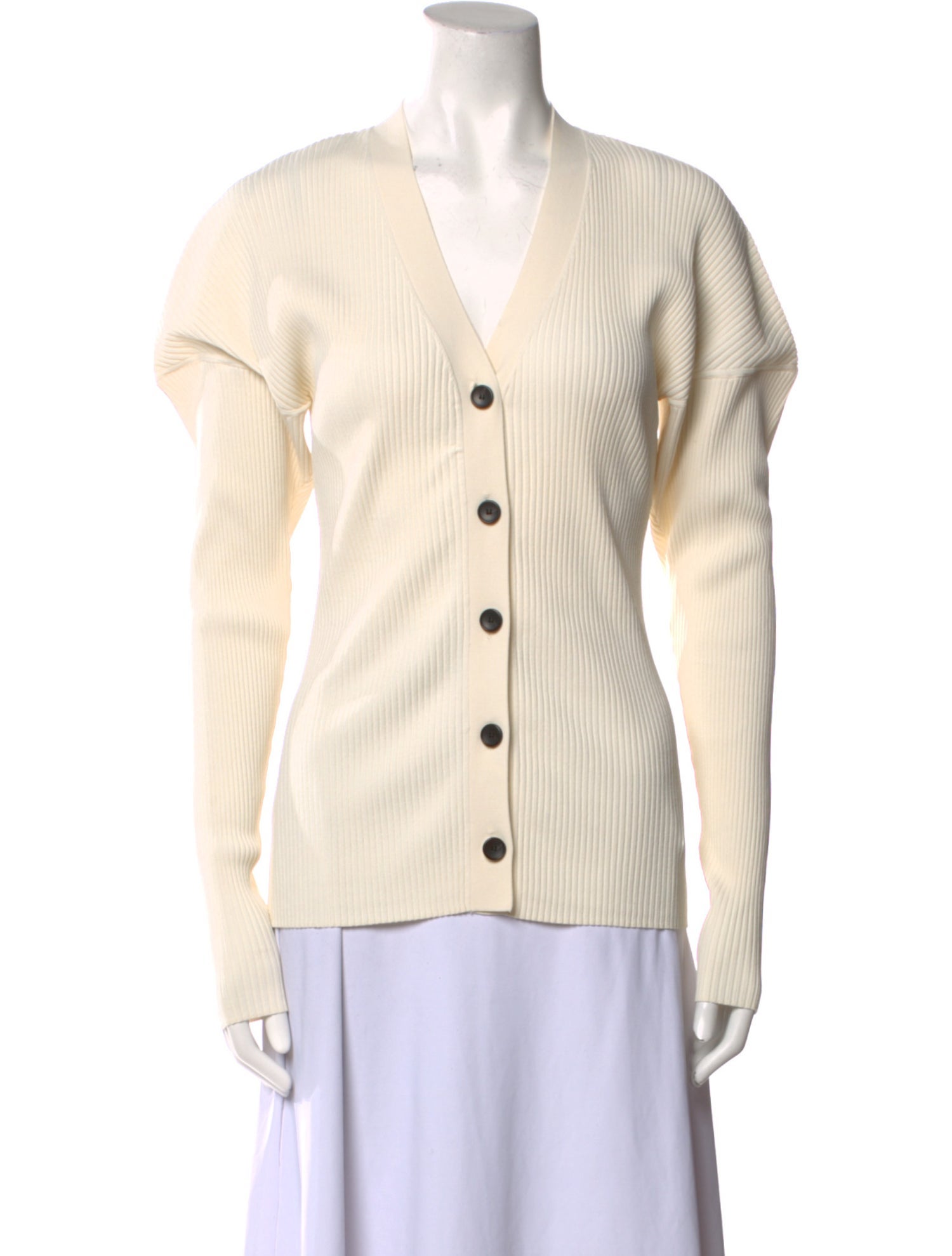 A.L.C. V-Neck Long Sleeve Polo