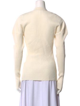 A.L.C. V-Neck Long Sleeve Polo