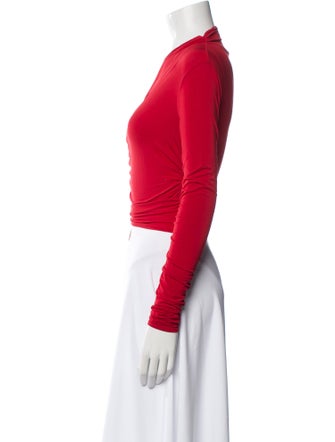 A.L.C. V-Neck Long Sleeve Crop Top