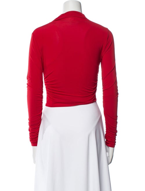 A.L.C. V-Neck Long Sleeve Crop Top