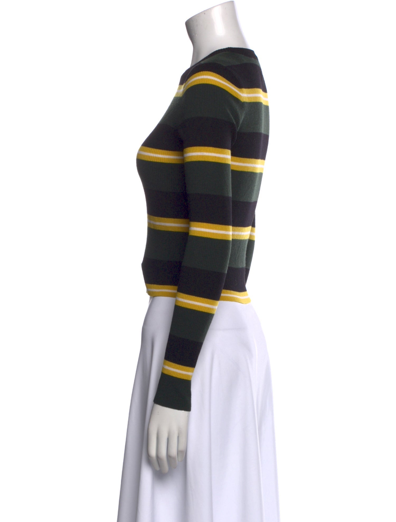 A.L.C. Merino Wool Striped Crop Top