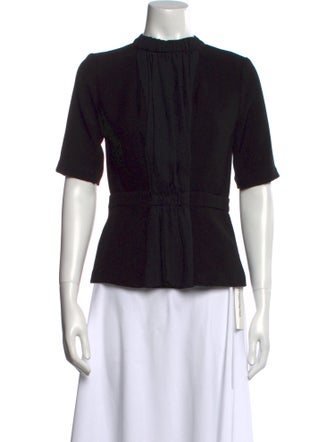 A.L.C. Mock Neck Short Sleeve Top