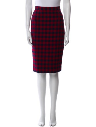 A.L.C. Plaid Print Knee-Length Skirt