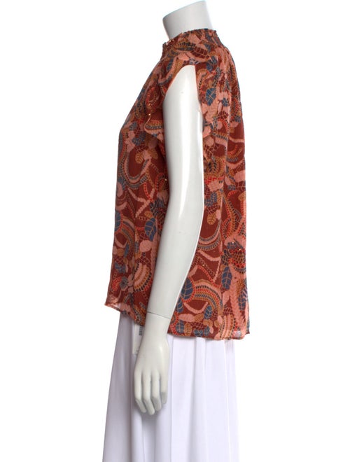 A.L.C. Silk Paisley Print Blouse