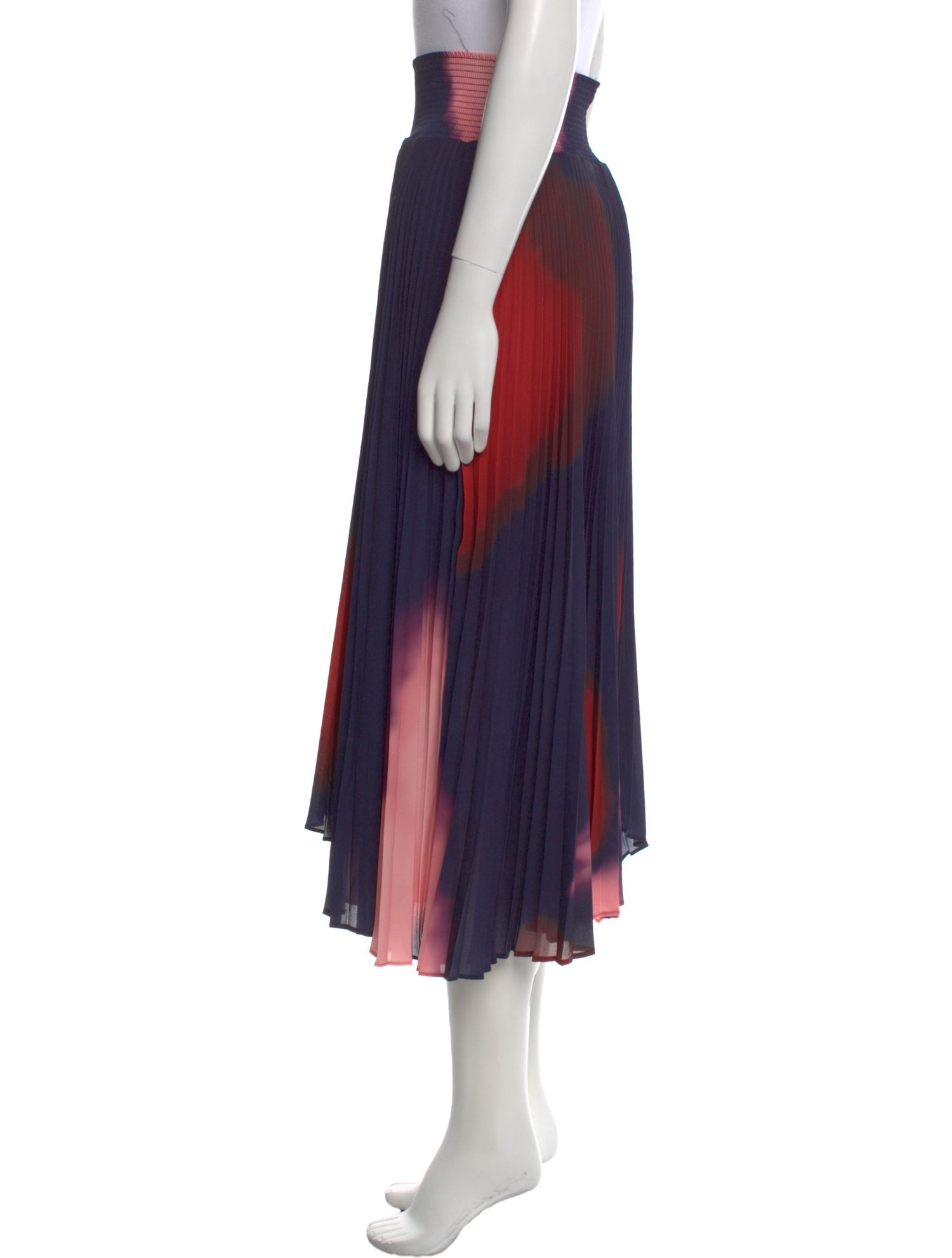 A.L.C. Tie-Dye Print Midi Length Skirt