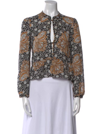 A.L.C. Silk Floral Print Blouse