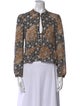 A.L.C. Silk Floral Print Blouse