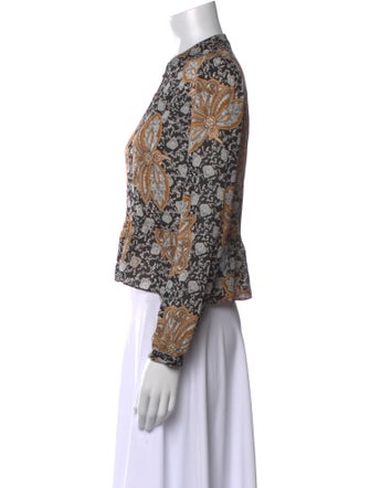 A.L.C. Silk Floral Print Blouse