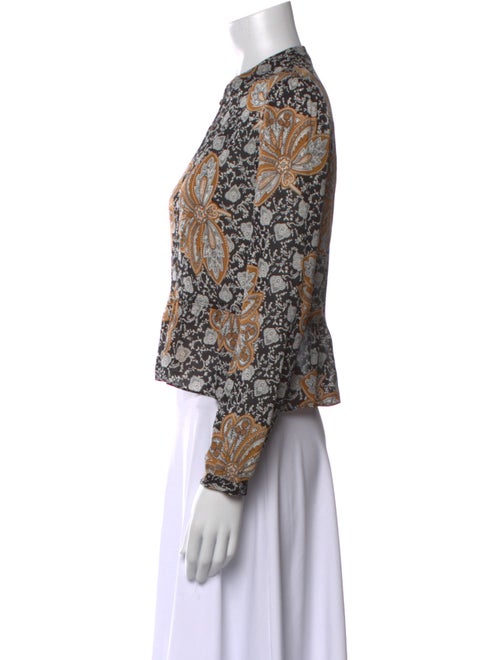 A.L.C. Silk Floral Print Blouse