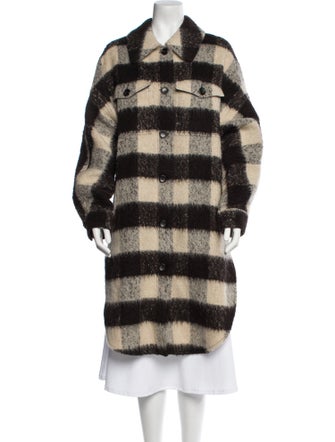 A.L.C. Plaid Print Faux Fur Coat
