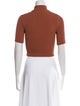 A.L.C. Turtleneck Short Sleeve Crop Top