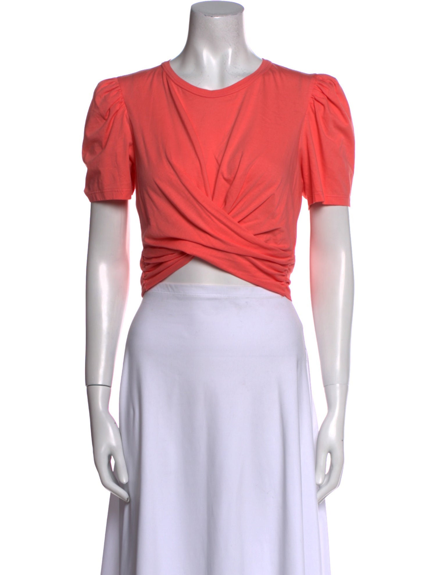 A.L.C. Crew Neck Short Sleeve Crop Top