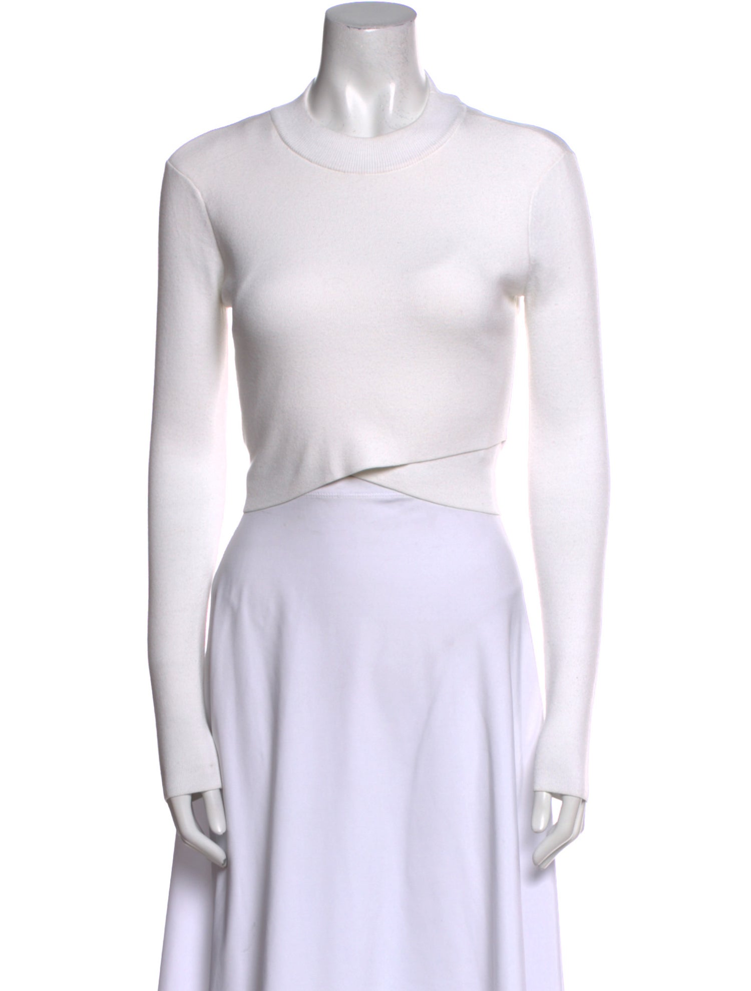 A.L.C. Mock Neck Long Sleeve Crop Top