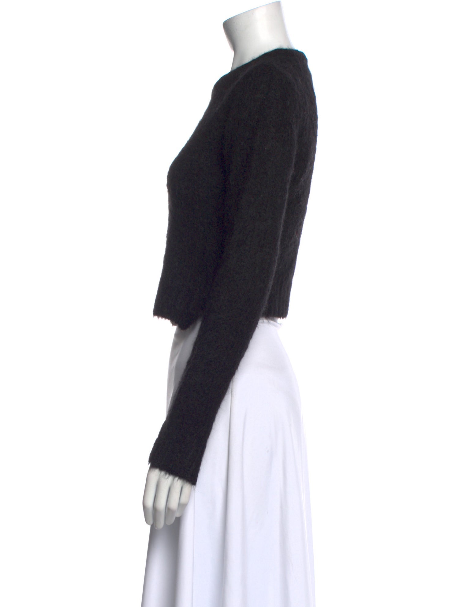 A.L.C. Alpaca Crew Neck Crop Top