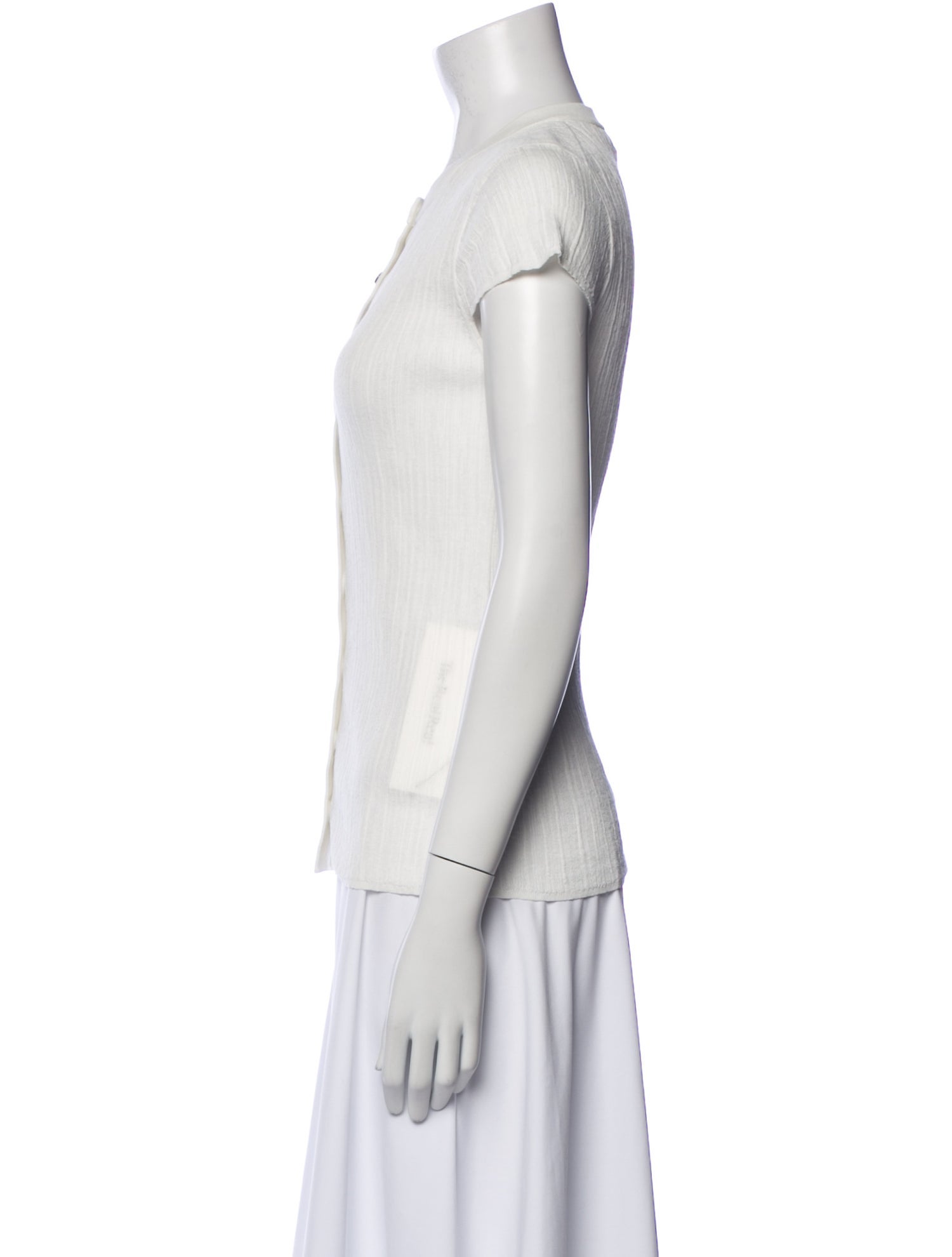 A.L.C. Crew Neck Short Sleeve Button-Up Top w/ Tags