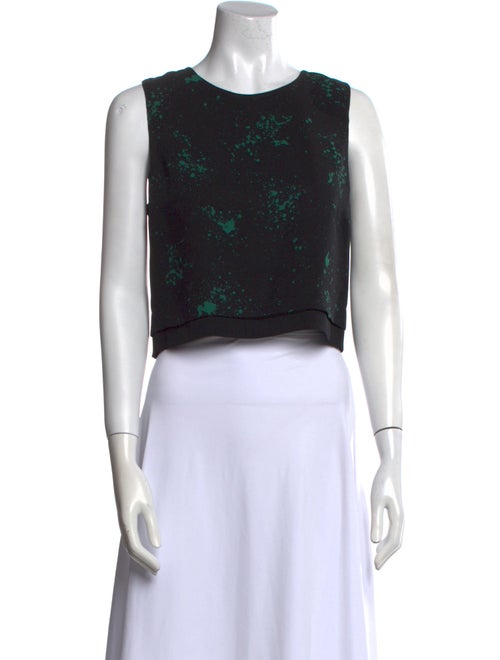 A.L.C. Silk Crew Neck Crop Top