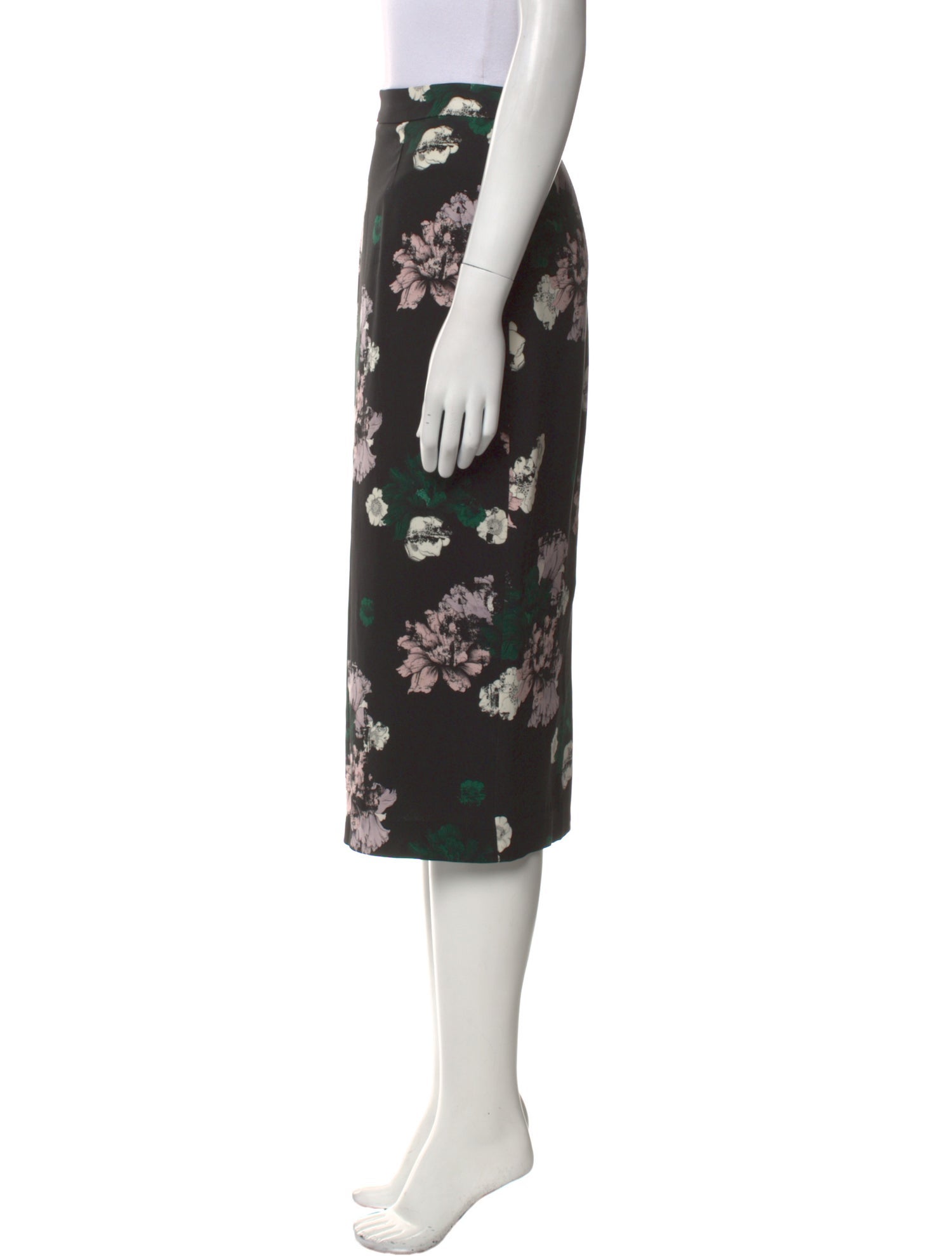 A.L.C. Silk Midi Length Skirt