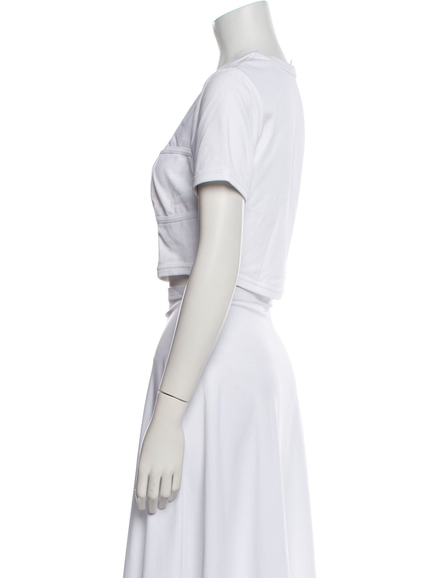 A.L.C. Crew Neck Short Sleeve Crop Top