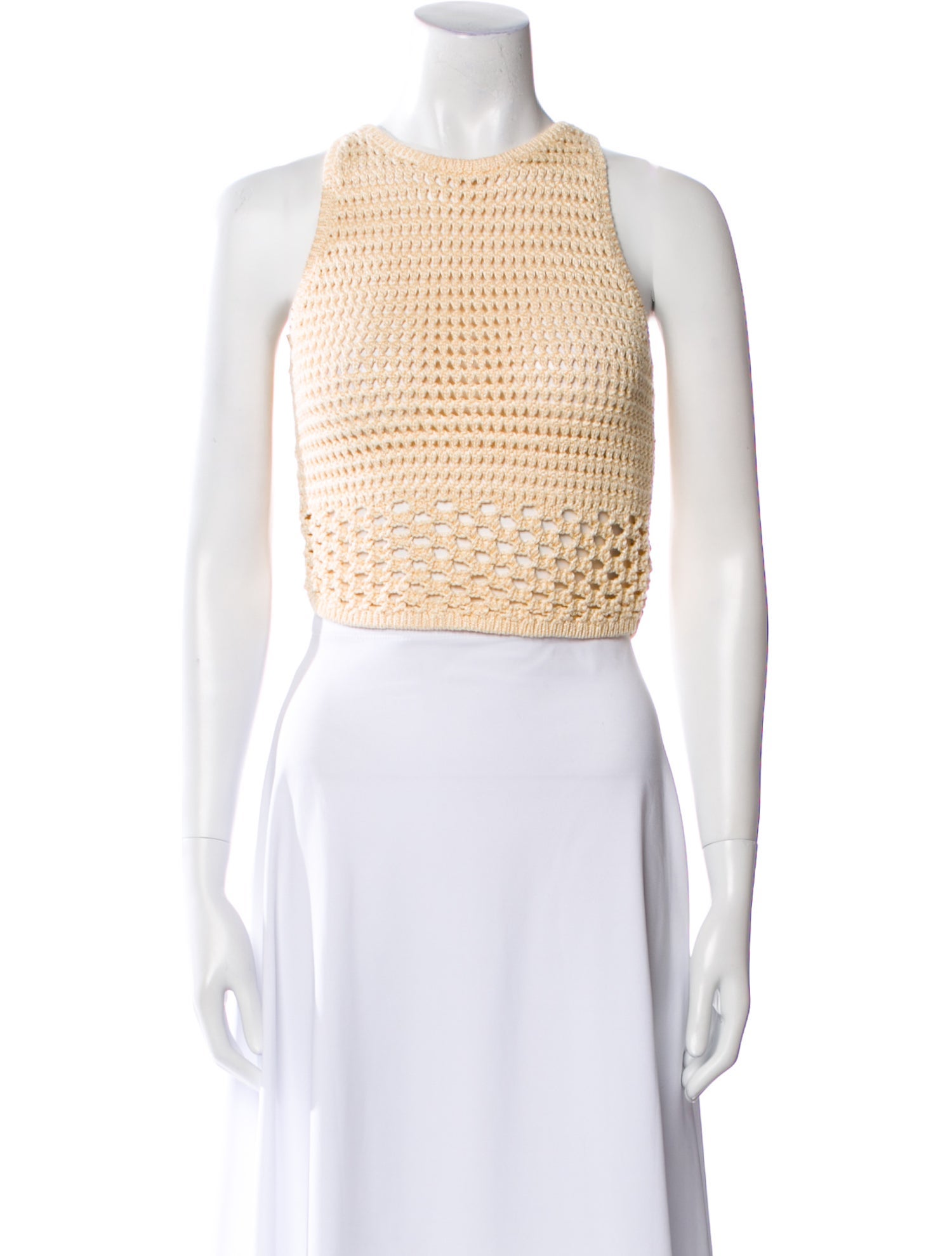 A.L.C. Crew Neck Sleeveless Crop Top