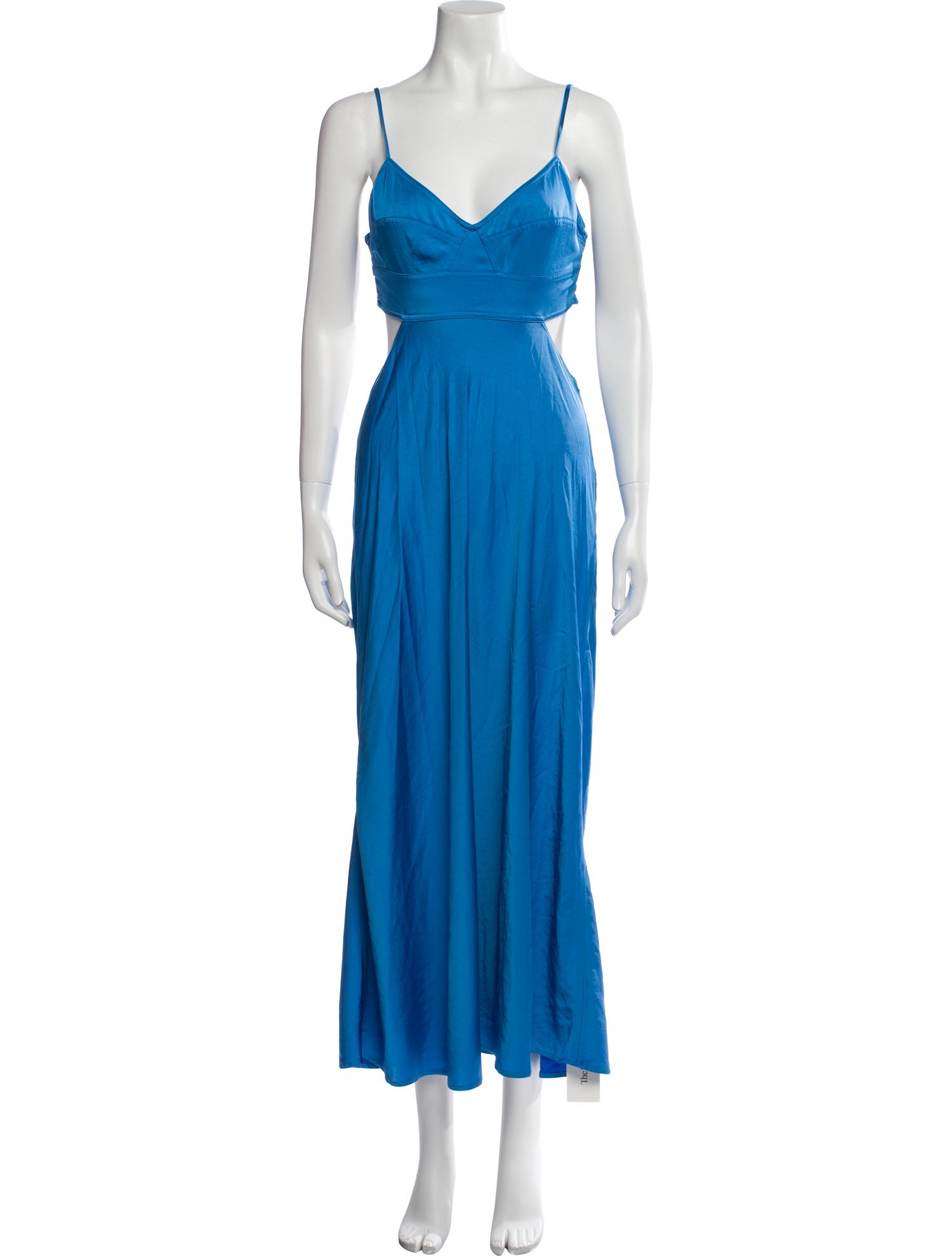 alc formal dresses A.L.C. Women's Lucia Satin and Lace Midi Dress in Black/Black, Size 14 main image 0