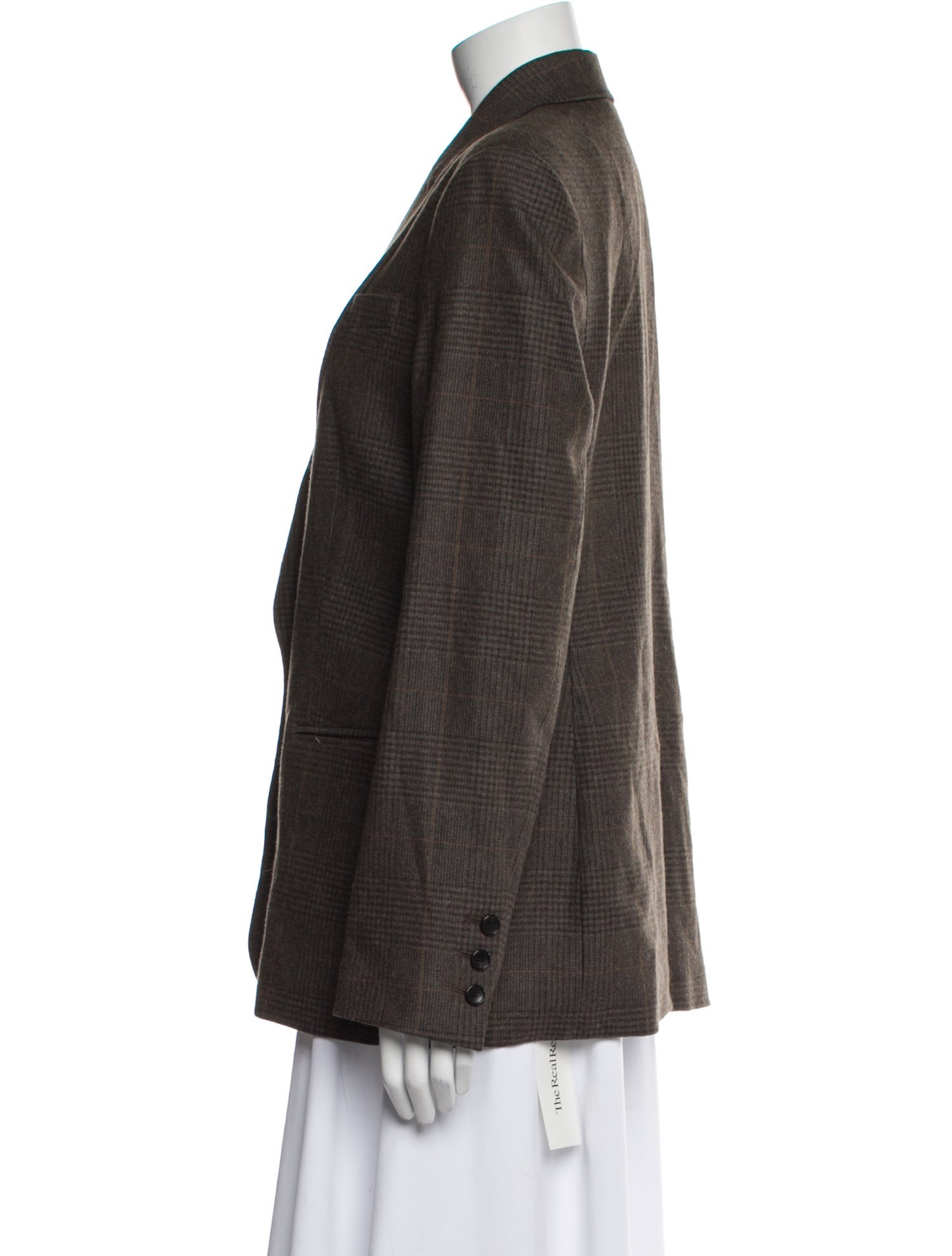 A.L.C. Wool Plaid Print Blazer