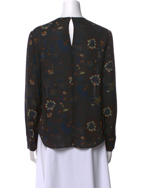 A.L.C. Silk Printed Button-Up Top