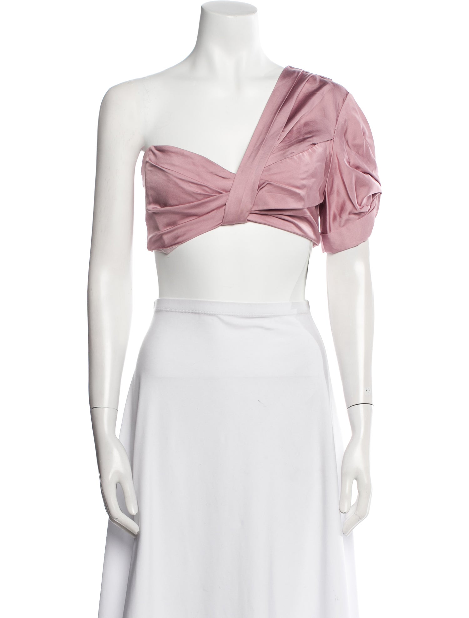 A.L.C. One-Shoulder Short Sleeve Crop Top