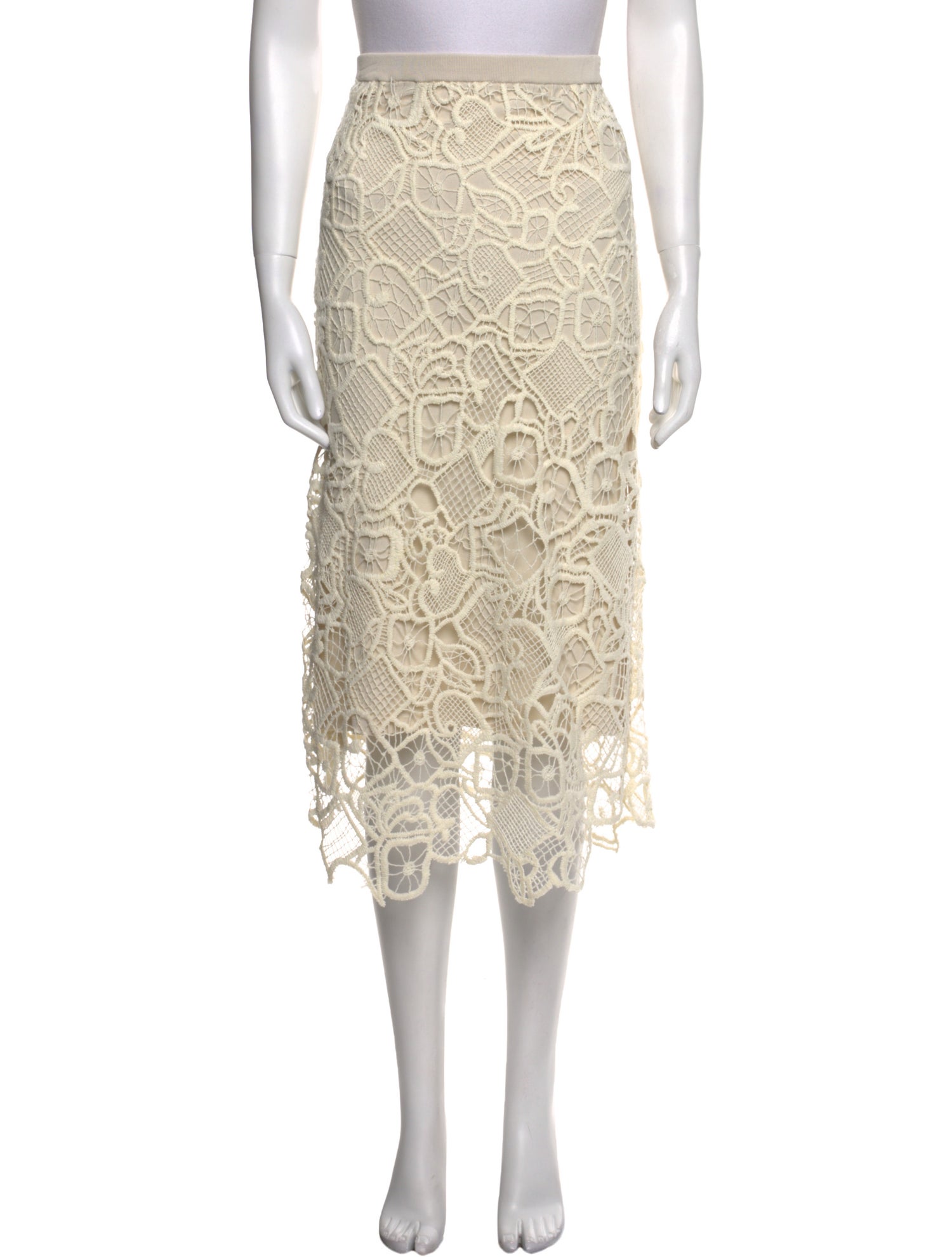 A.L.C. Lace Pattern Midi Length Skirt