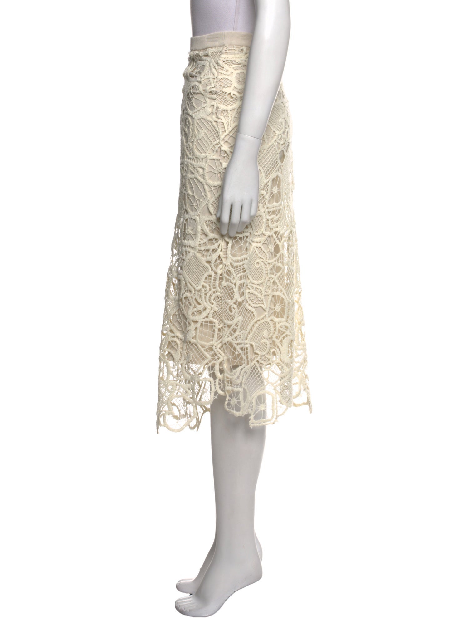 A.L.C. Lace Pattern Midi Length Skirt