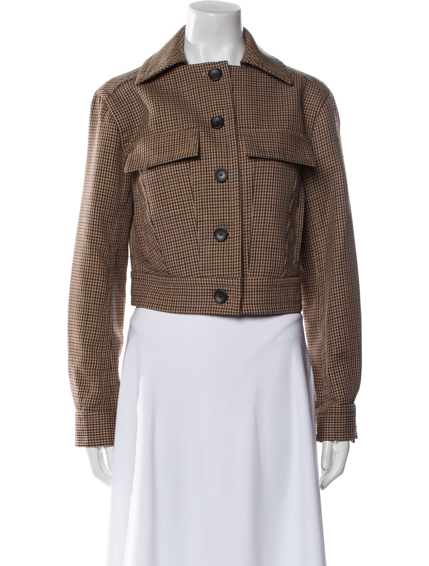 A.L.C. Wool Houndstooth Print Blazer