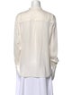 A.L.C. Silk Mock Neck Button-Up Top