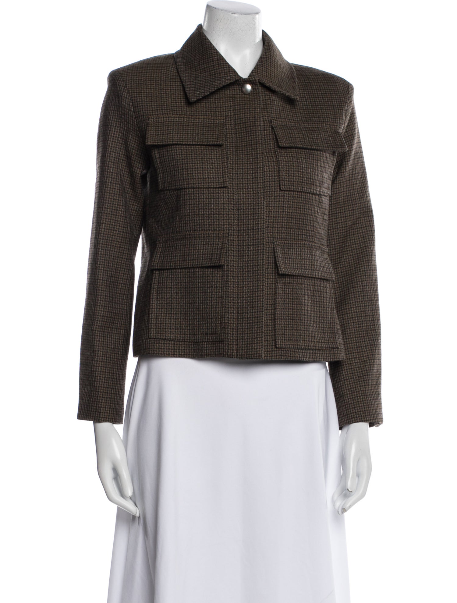 A.L.C. Wool Plaid Print Blazer