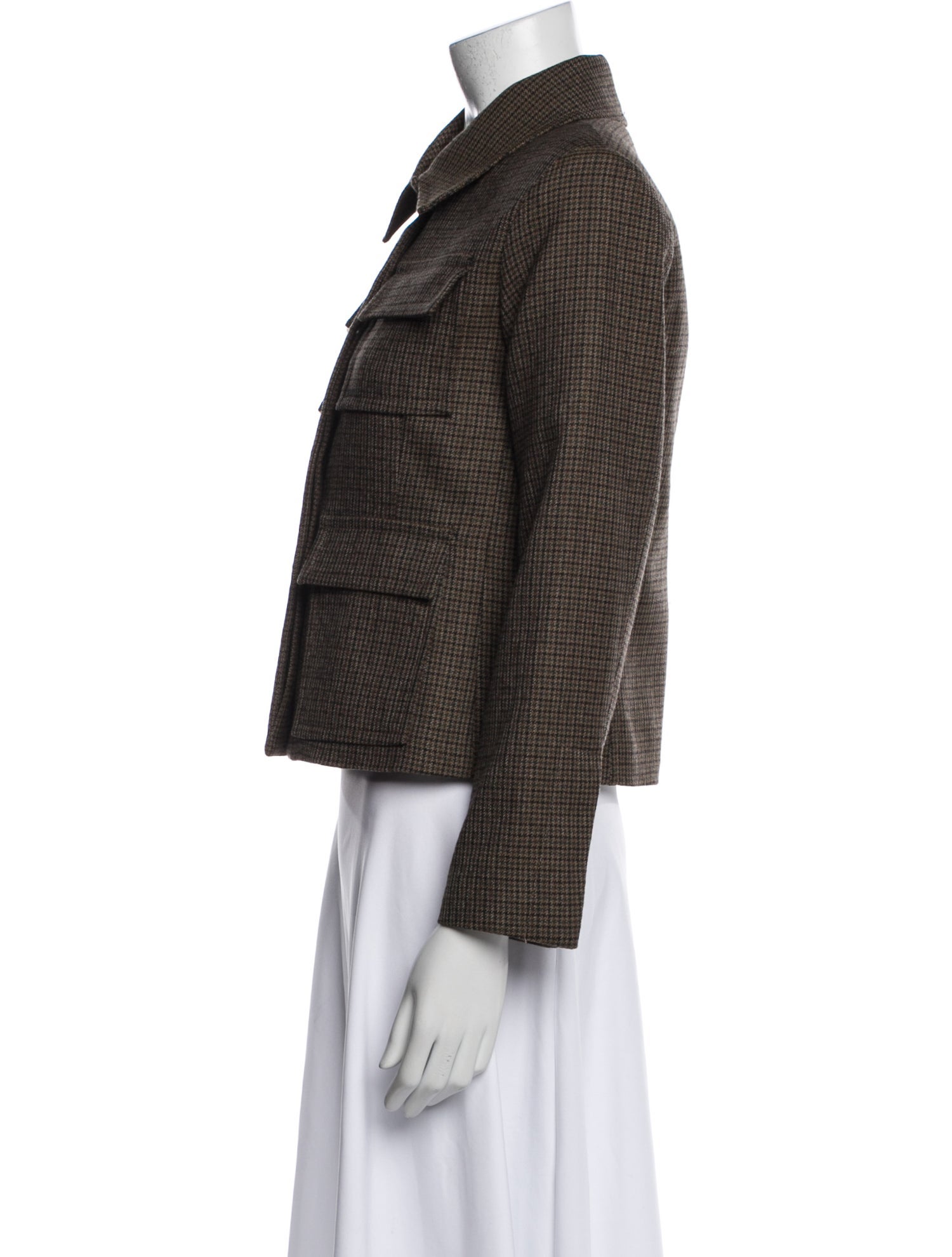 A.L.C. Wool Plaid Print Blazer