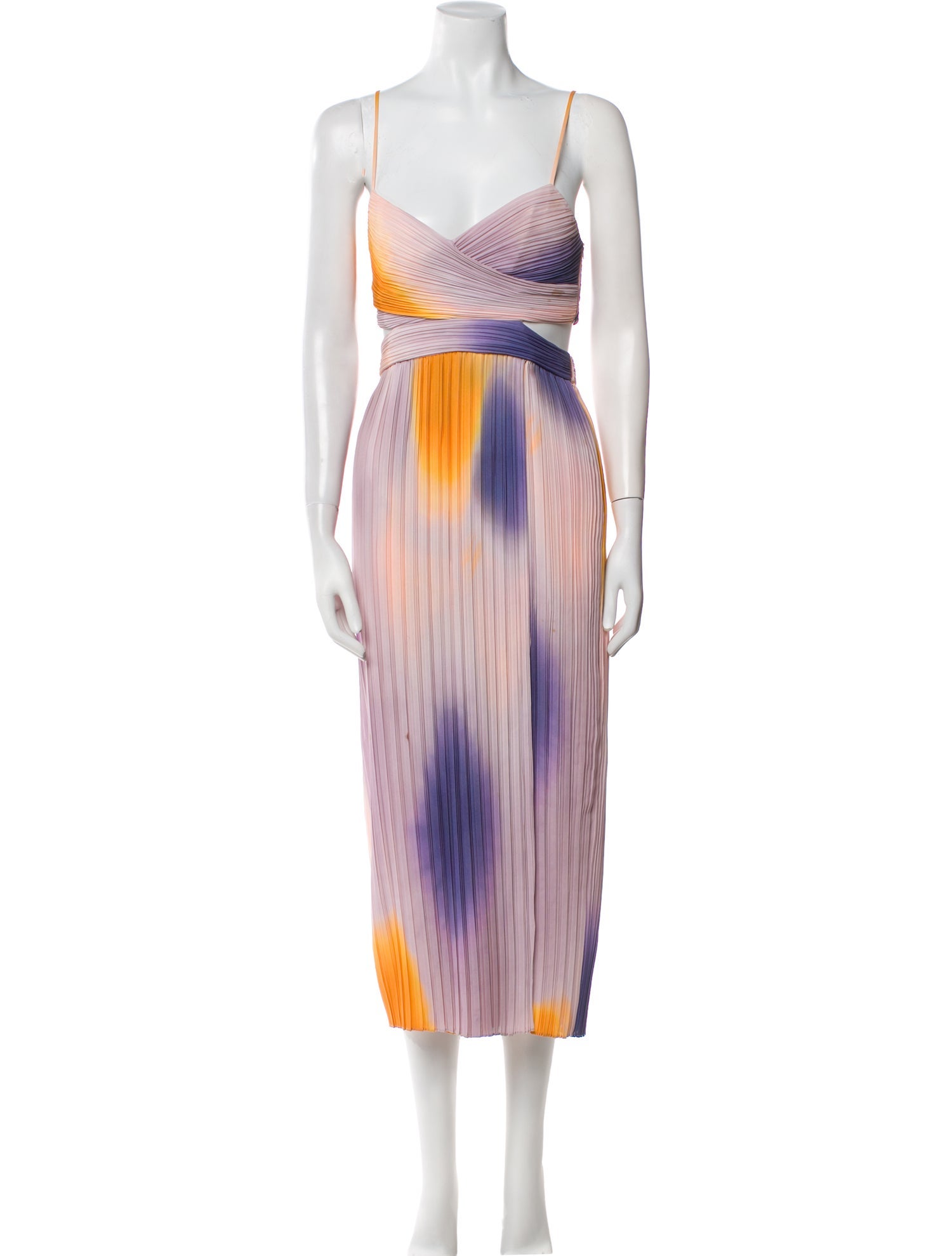 A.L.C. Tie-Dye Print Midi Length Dress