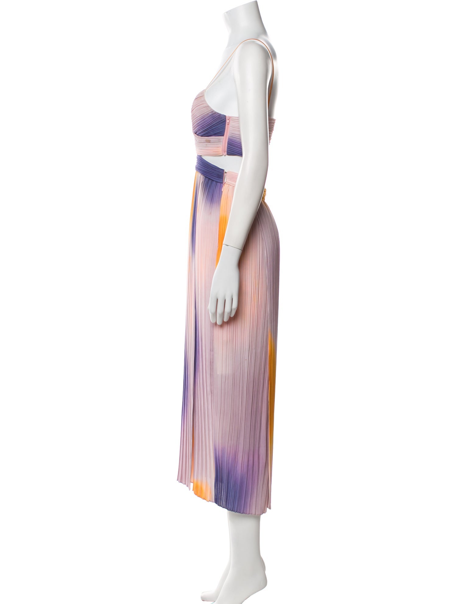 A.L.C. Tie-Dye Print Midi Length Dress