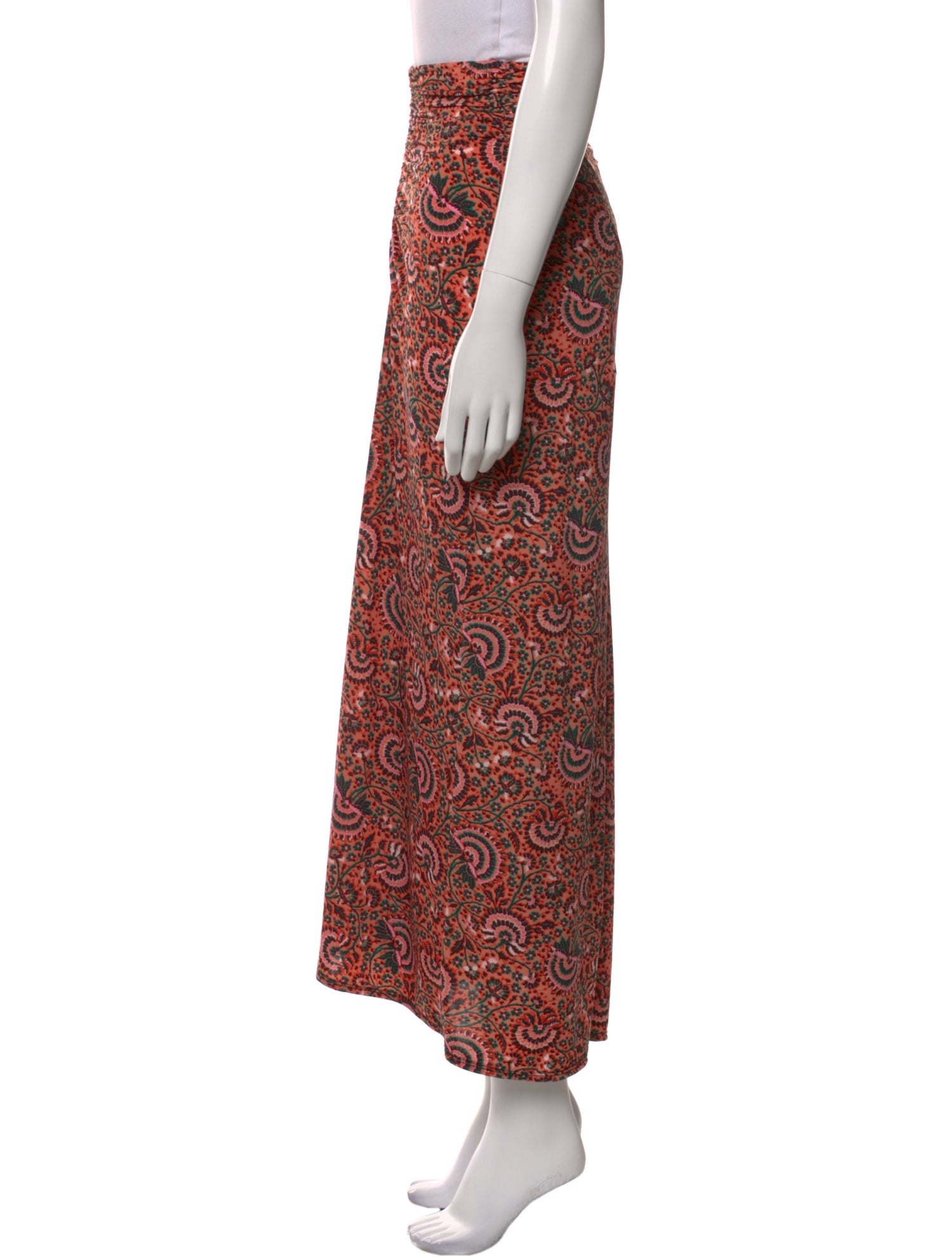 A.L.C. Paisley Print Midi Length Skirt