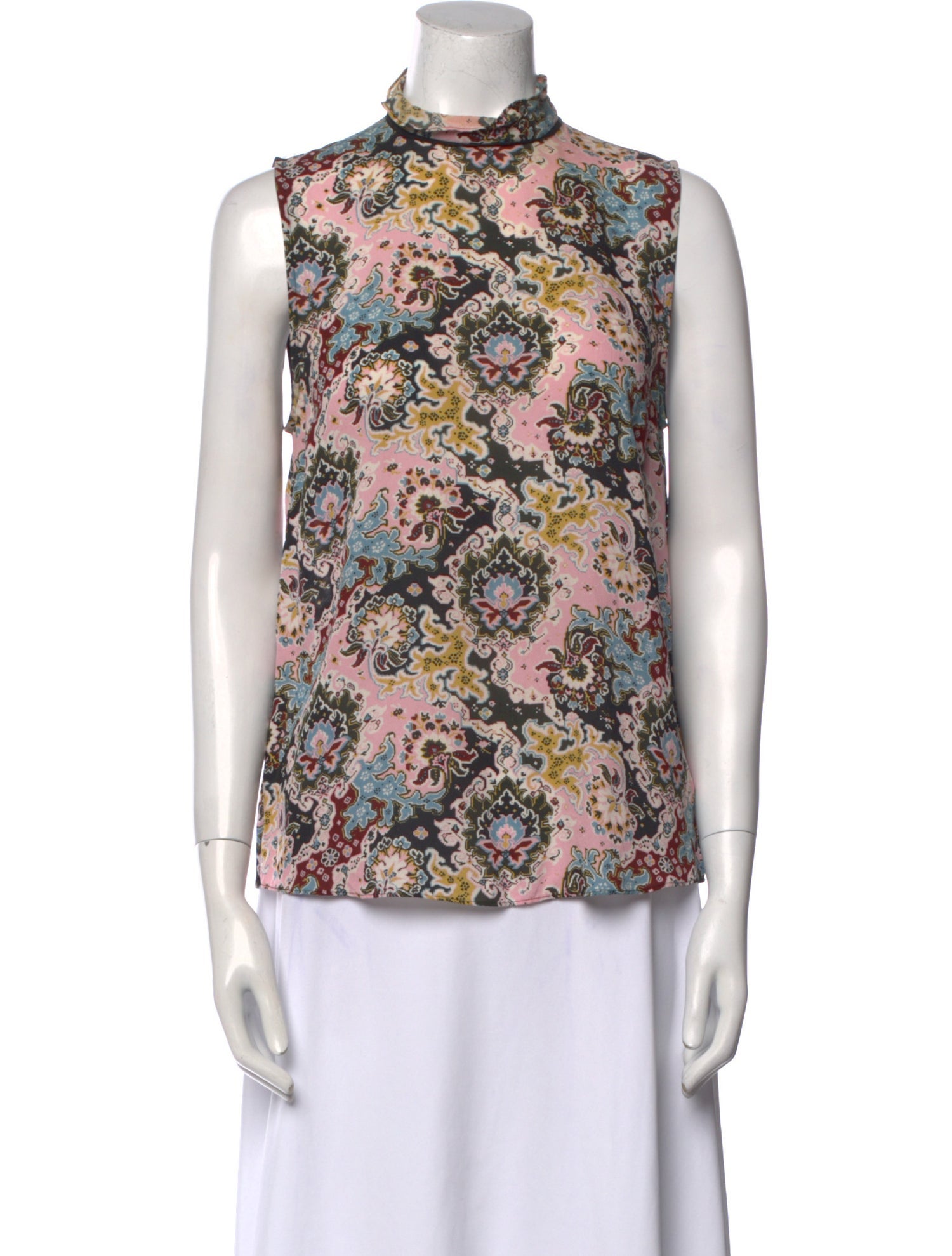 A.L.C. Silk Floral Print Blouse