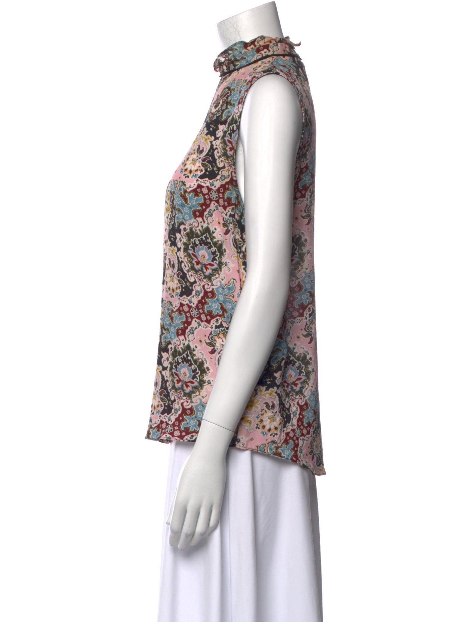 A.L.C. Silk Floral Print Blouse