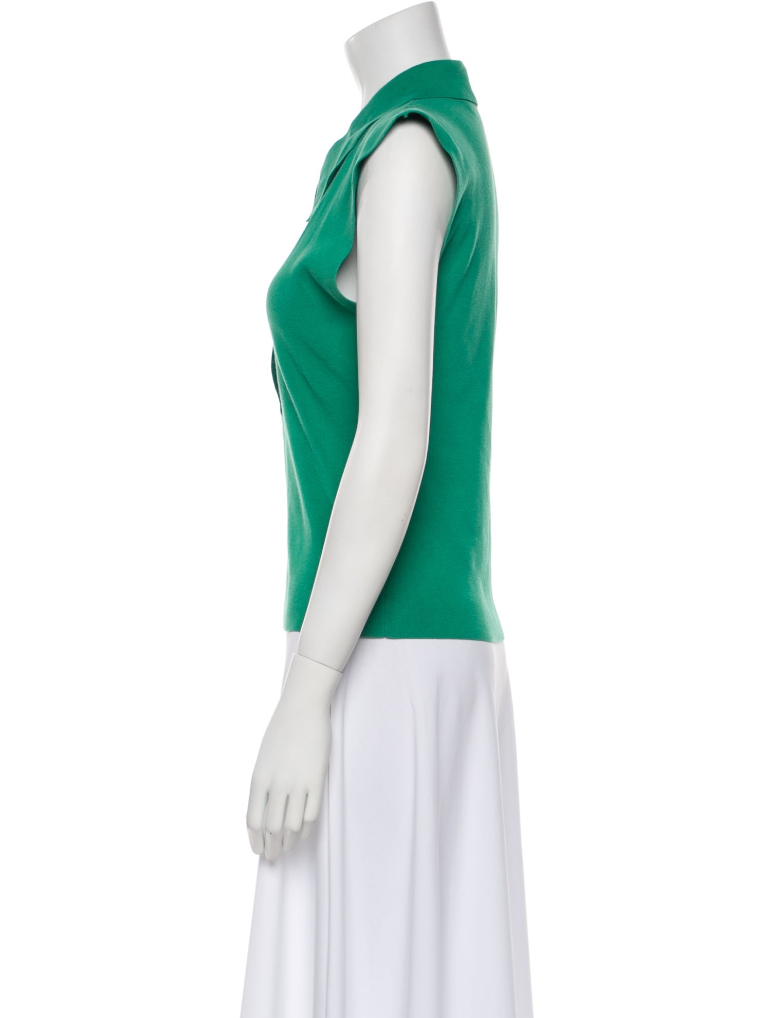 A.L.C. V-Neck Short Sleeve Polo