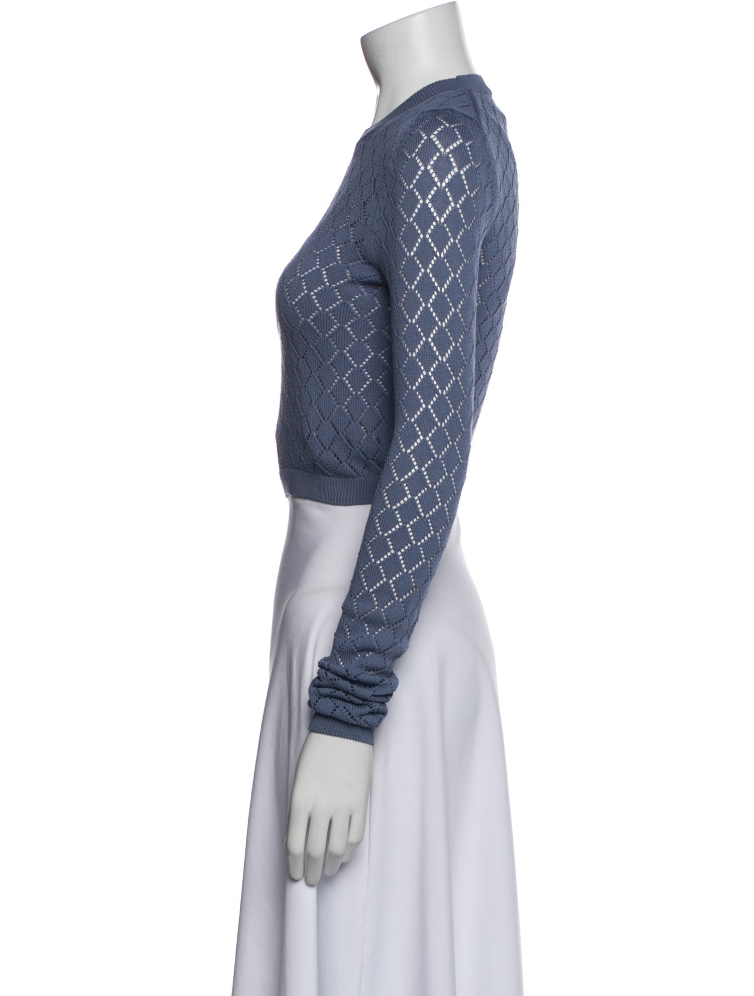 A.L.C. Printed Crew Neck Crop Top