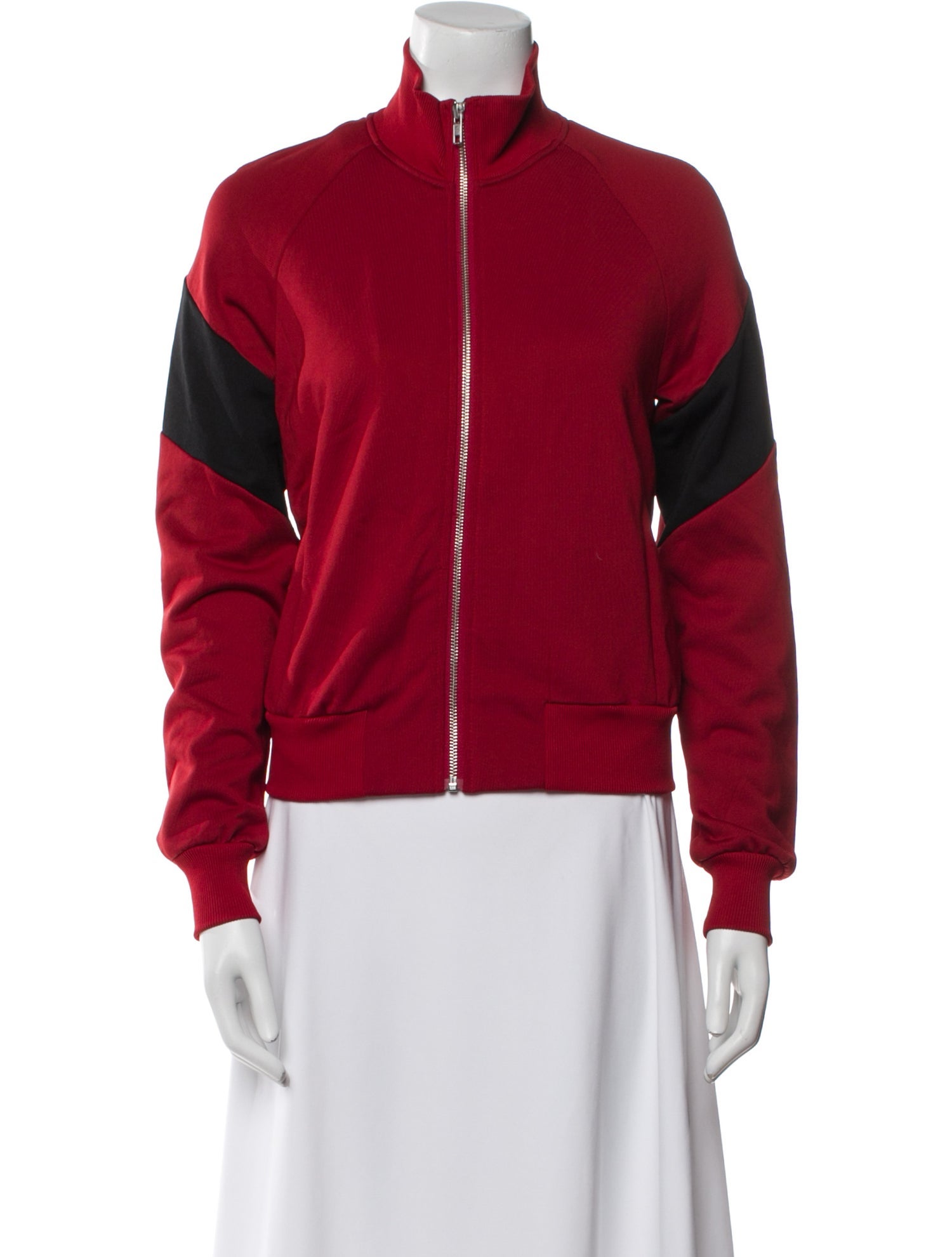 A.L.C. Nylon Colorblock Pattern Bomber Jacket