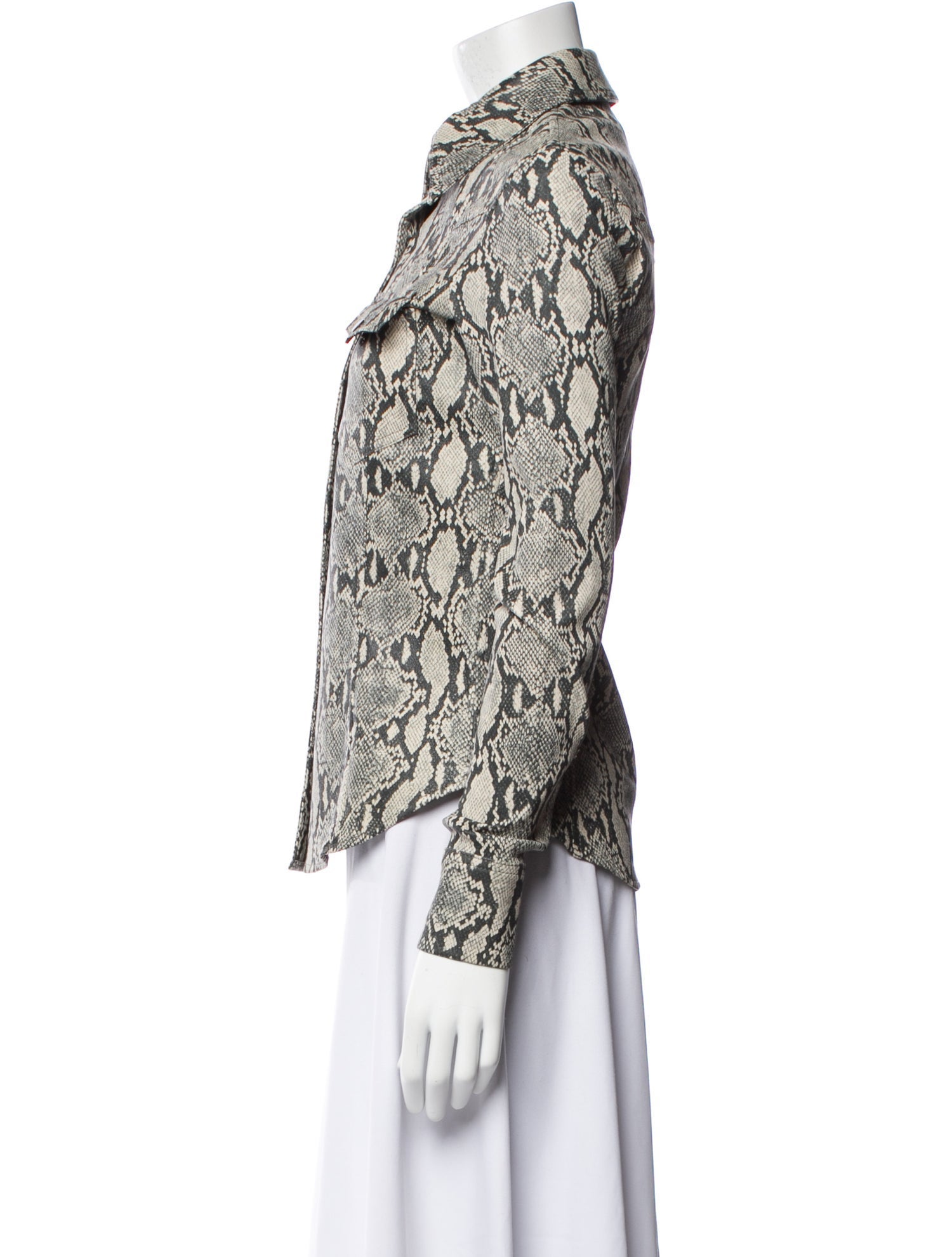 A.L.C. Lamb Leather Animal Print Jacket